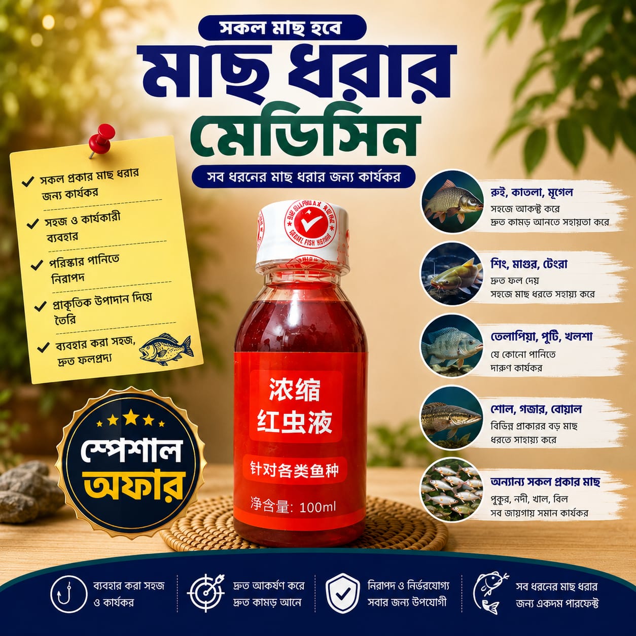 মাছ ধরার মেডিসিন – Fishing Liquid